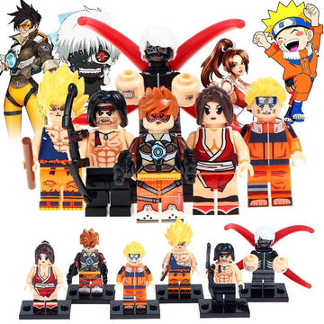 Mai Shiranui Son Goku Tracer Ken Kaneki Manga Custom Brick Compatible Minifigure Toy