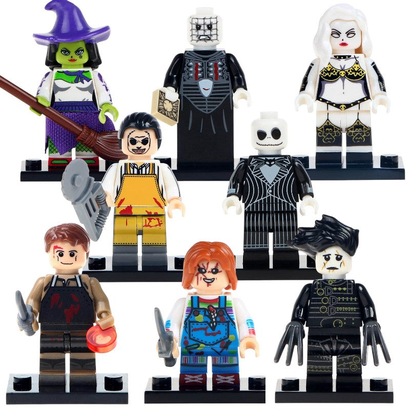 Dexter Morgan Chucky Leatherface Jack Skellington Witch Pinhead Horror Movie Custom Brick Compatible Minifigure Toy