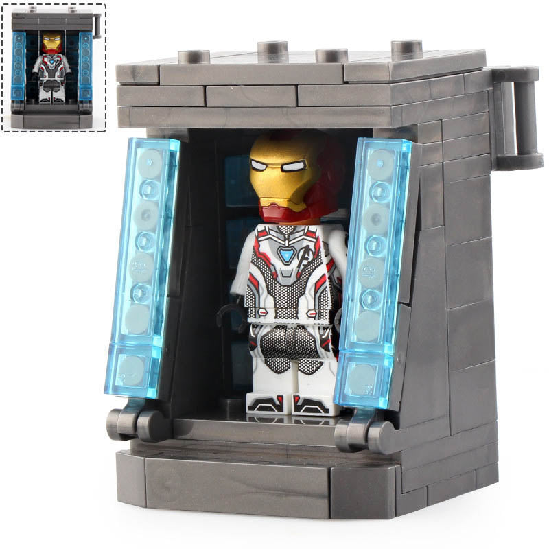 The Invincible Iron Man Hall of Armor Display for Mark Series Armor Suits Custom Brick Compatible Minifigure Toy