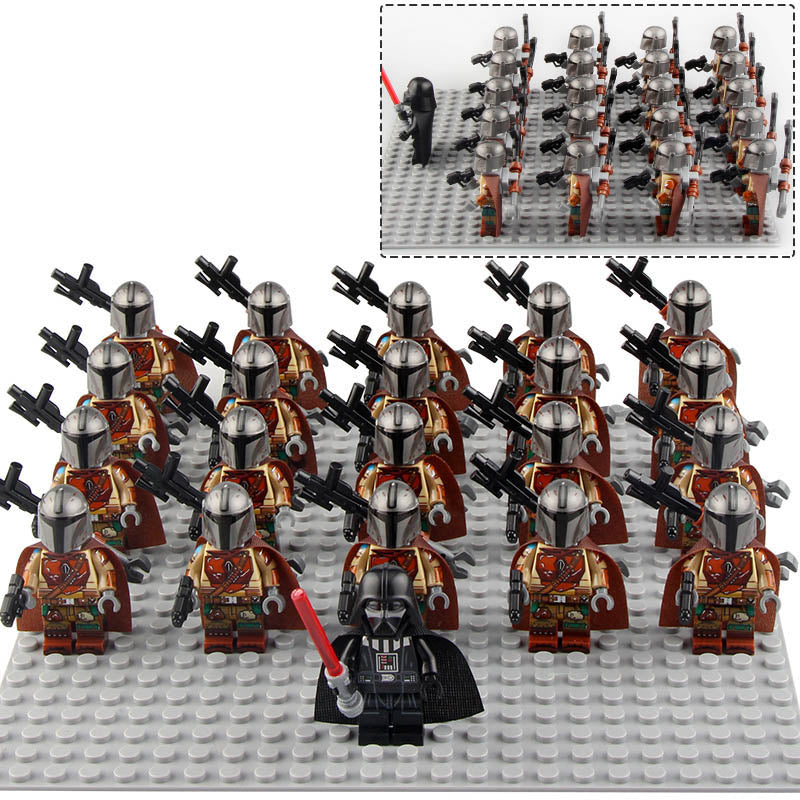 Mandalorian Tribe Warriors with Darth Vader Star Wars 21Pcs Custom Brick Compatible Minifigure Set