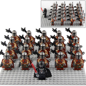 Mandalorian Tribe Warriors with Darth Vader Star Wars 21Pcs Custom Brick Compatible Minifigure Set