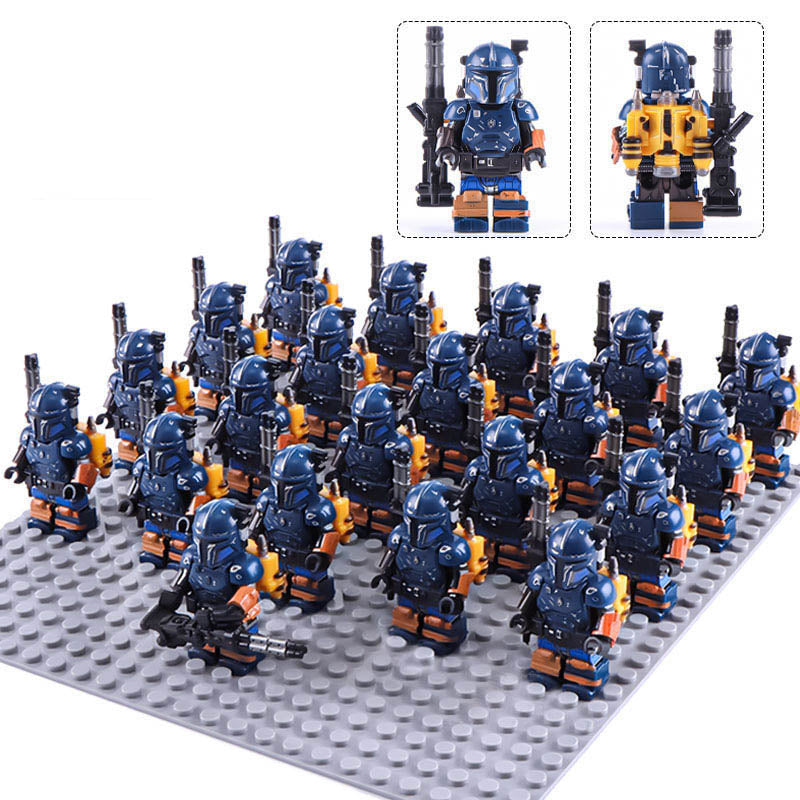 Star Wars The Mandalorian Paz Vizsla Heavy Infantry Mandalorian Warrior Custom Brick Compatible Minifigure Toy Set 21Pcs