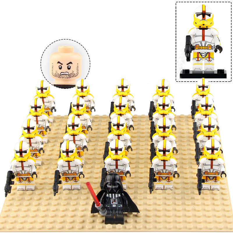 Star Wars The Clone Wars Commander Bly 327th Star Corps Clone Trooper Custom Brick Compatible Minifigure Set 21Pcs