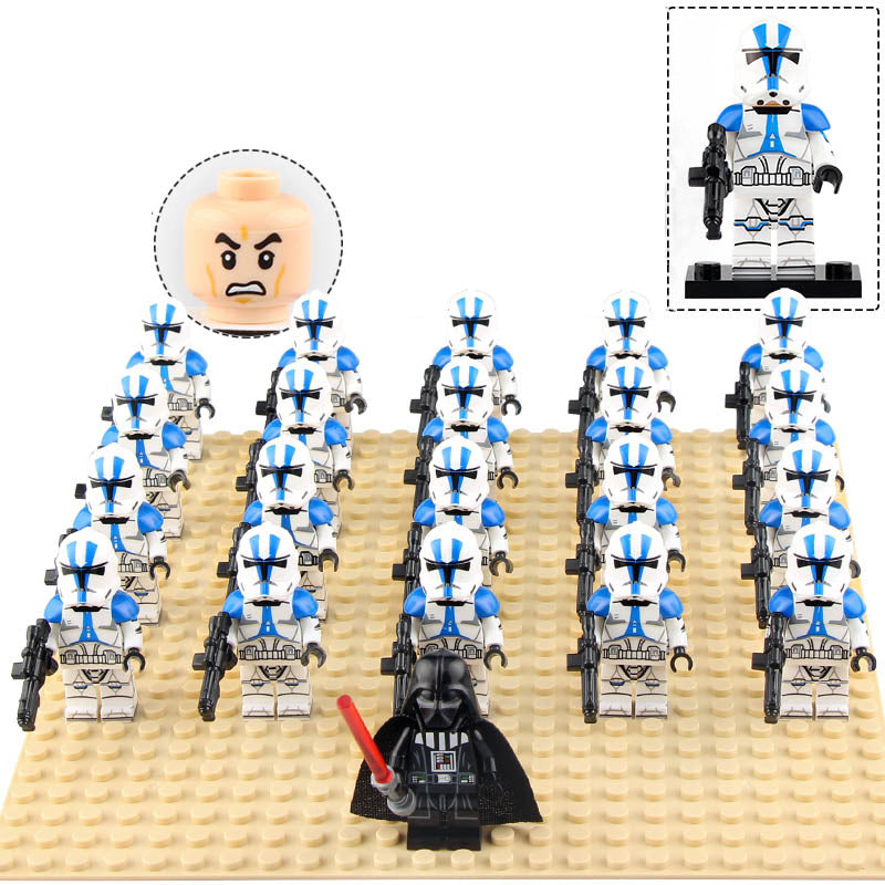 Star Wars The Clone Wars Sergeant Appo 501st Legion Clone Trooper Soldier Custom Brick Compatible Minifigure Set 21Pcs