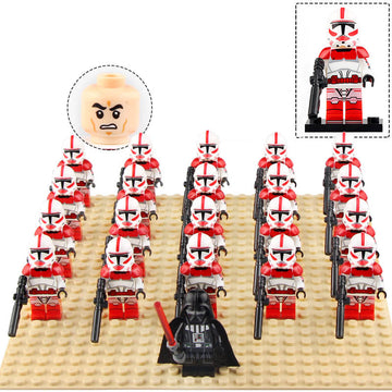 Star Wars The Clone Wars Imperial Shock Trooper Clone Trooper Soldier Custom Brick Compatible Minifigure Set 21Pcs