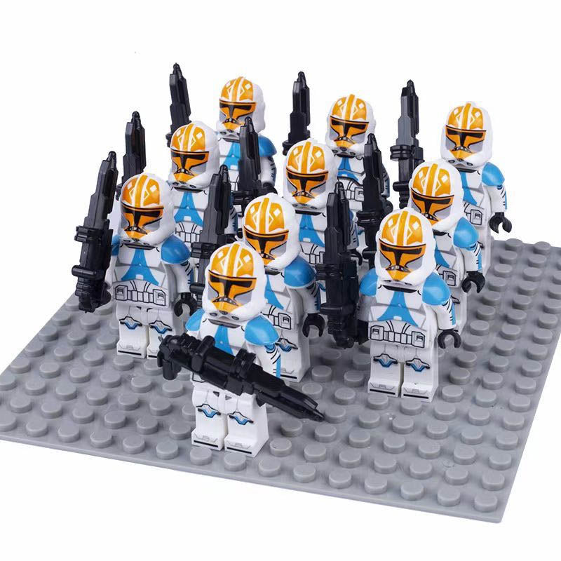 Star Wars The Clone Wars 332nd Company Clone Trooper Ahsoka Legion Soldier Custom Brick Compatible Minifigure Set 10Pcs