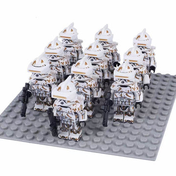 Star Wars Desert Clone Trooper Sandtrooper Soldier Custom Brick Compatible Minifigure Set 10Pcs
