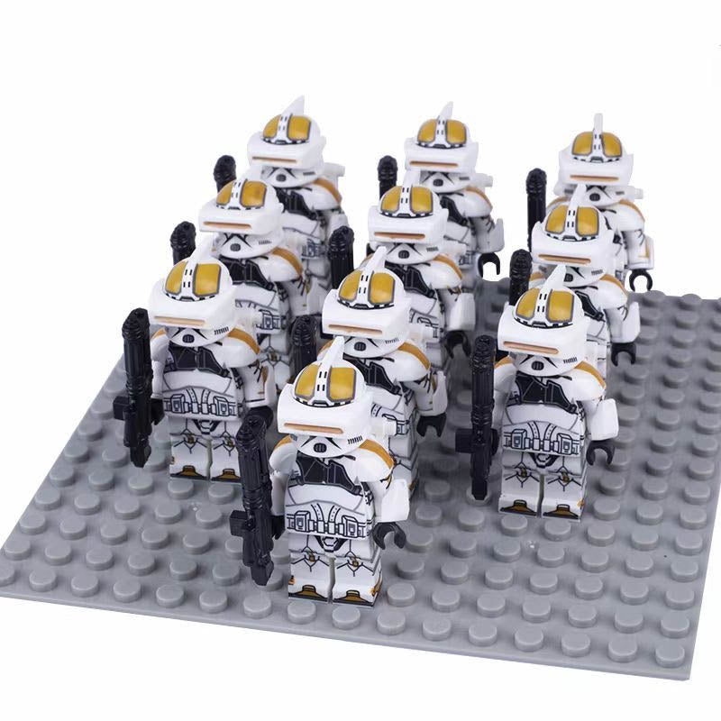 Star Wars Desert Clone Trooper Sandtrooper Soldier Custom Brick Compatible Minifigure Set 10Pcs