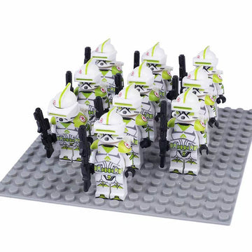 Star Wars 698th Strike Battalion Medic Clone Trooper Soldier Custom Brick Compatible Minifigure Set 10Pcs