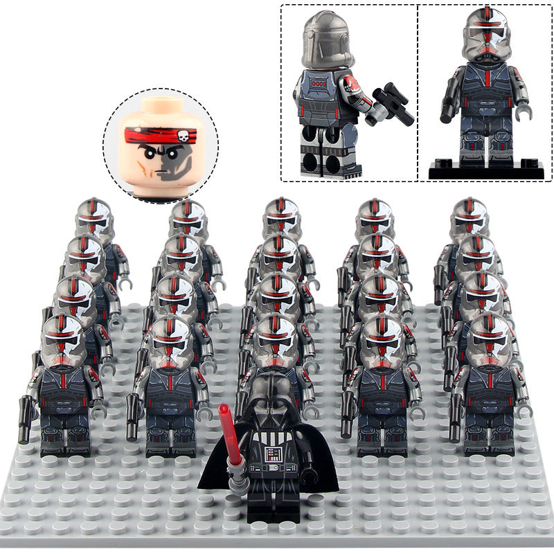 Star Wars The Bad Batch Hunter Clone Force 99 Leader Custom Brick Compatible Minifigure Set 21Pcs