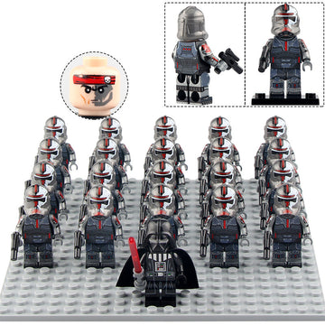 Star Wars The Bad Batch Hunter Clone Force 99 Leader Custom Brick Compatible Minifigure Set 21Pcs