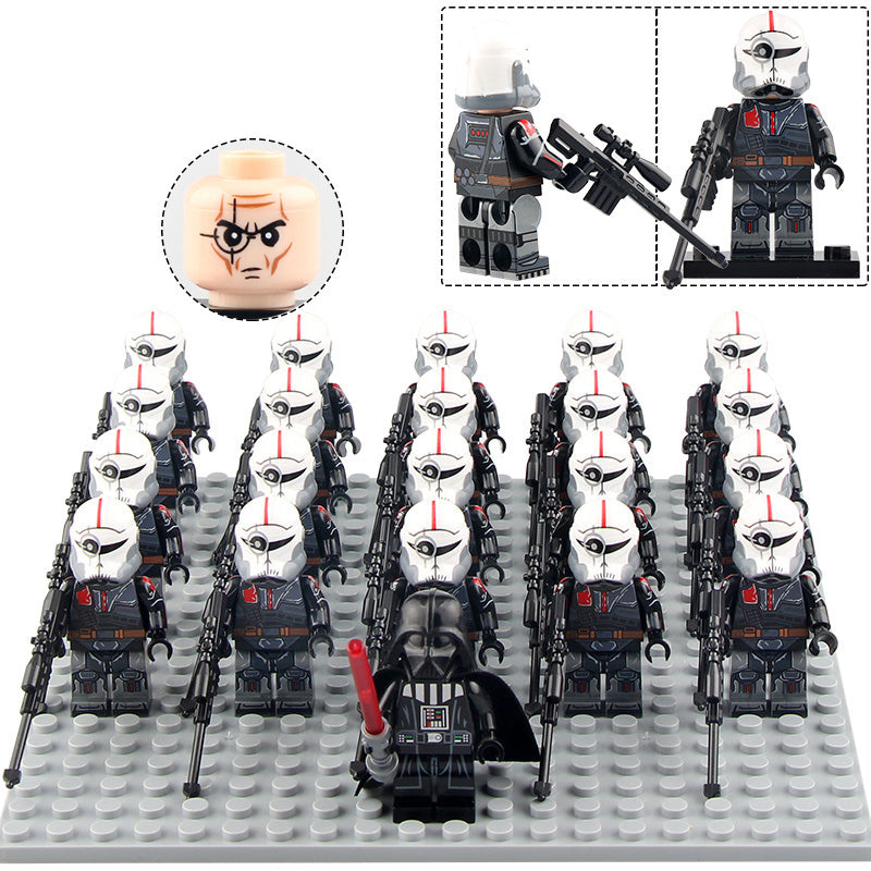 Star Wars The Bad Batch Crosshair Clone Force 99 Sniper Custom Brick Compatible Minifigure Set 21Pcs