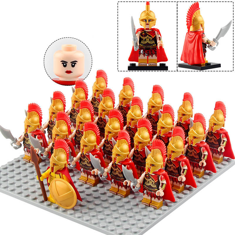 Spartan Woman Warriors Ancient Sparta Greek Army Custom Brick Compatible Minifigure Set 21Pcs