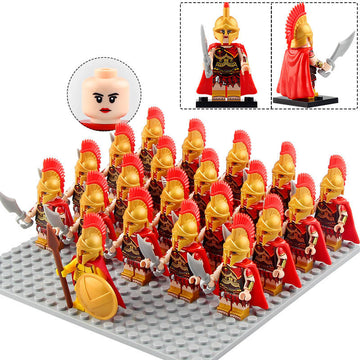 Spartan Woman Warriors Ancient Sparta Greek Army Custom Brick Compatible Minifigure Set 21Pcs