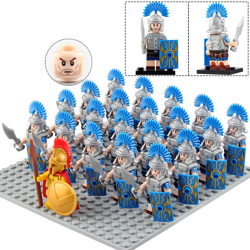 Roman Centurion Imperial Legion Commander Ancient Roman Army Custom Brick Compatible Minifigure Set 21Pcs