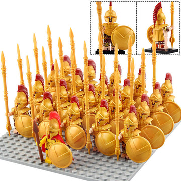 Hero of Sparta Spartan Hoplite Ancient Greek Army Custom Brick Compatible Minifigure Set 21Pcs