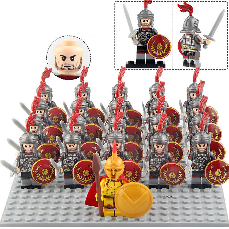Roman Signifer Legion Standard Bearer Ancient Rome Custom Brick Compatible Minifigure Set 21Pcs