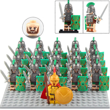 Roman Legionary Infantry Soldiers Ancient Rome Army Custom Brick Compatible Minifigure Set 21Pcs