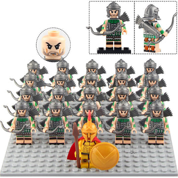 Roman Archer Auxiliary Soldiers Ancient Rome Army Custom Brick Compatible Minifigure Set 21Pcs