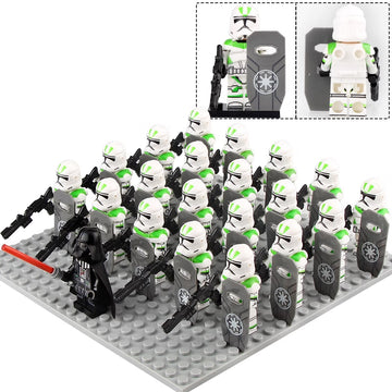 Star Wars 442nd Siege Battalion Clone Trooper Soldier Custom Brick Compatible Minifigure Set 21Pcs
