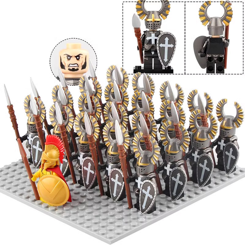 Medieval Castle Knights Hospitaller Crusader Custom Brick Compatible Minifigure Set 21Pcs