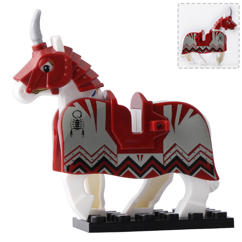 Maroon Tribal Warrior Warhorse