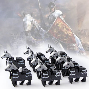 Medieval Castle Bat Knight Cavalry War Horse Custom Brick Compatible Minifigure Set 10Pcs