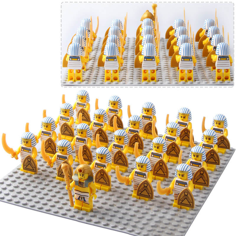 Ancient Egypt Egyptian Warrior Temple Guard Custom Brick Compatible Minifigure Set 21Pcs