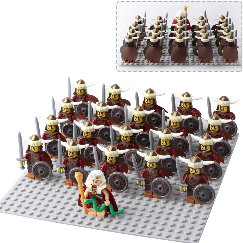 Ancient Hun Tribal Warriors Nomadic Steppe Army Custom Brick Compatible Minifigure Set 21Pcs