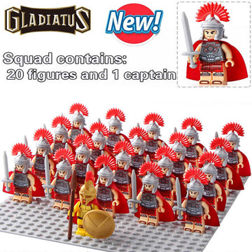 Ancient Rome Roman Centurion Legion Commander Custom Brick Compatible Minifigure Set 21Pcs