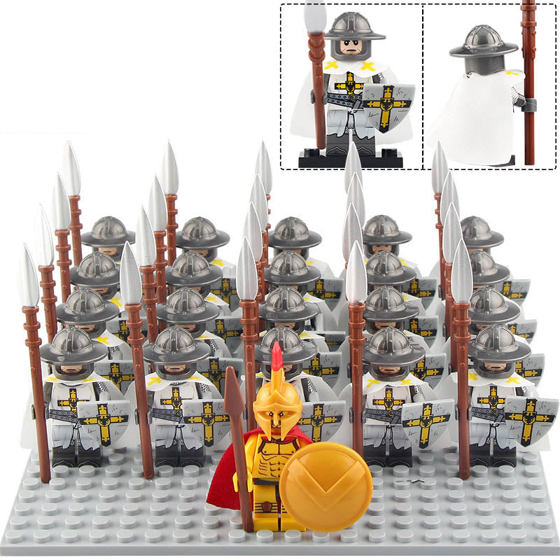 Teutonic Knights Crusader Order Medieval Army Custom Brick Compatible Minifigure Set 21Pcs