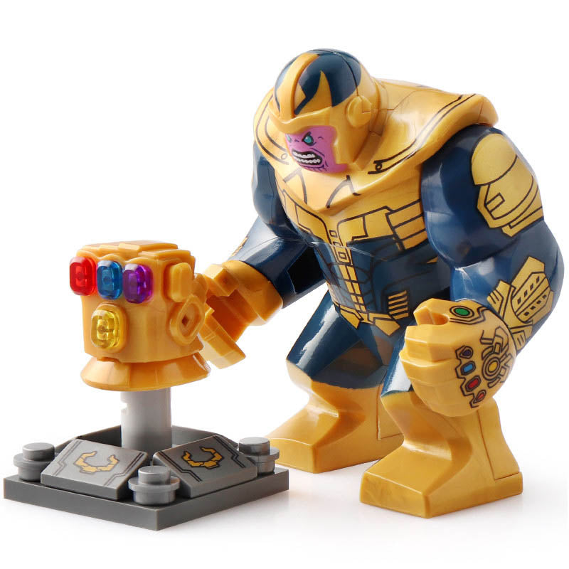 Thanos with Infinity Gauntlet MCU Avengers Infinity War Custom Brick Based Minifigure Toy