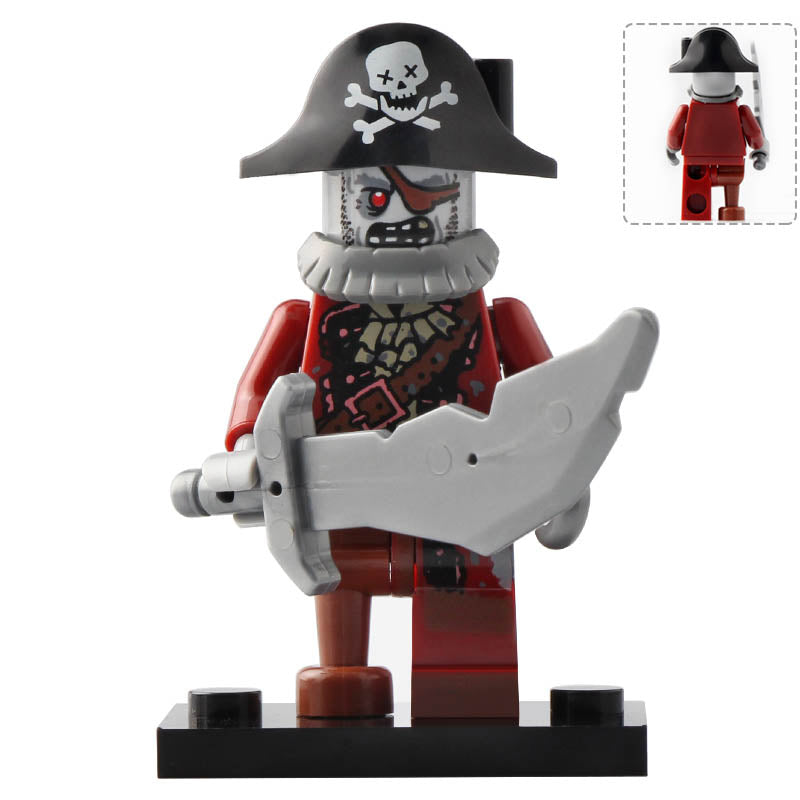 Zombie Pirate Undead Buccaneer CMF Series 14 Custom Brick Compatible Minifigure Toy