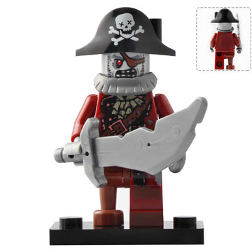 Zombie Pirate Undead Buccaneer CMF Series 14 Custom Brick Compatible Minifigure Toy