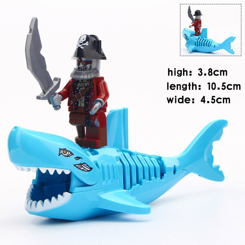 Captain Brickbeard Light Blue Shark