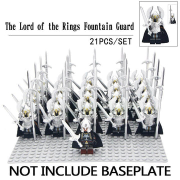 The Lord of the Rings Gondor Fountain Guard Minas Tirith Soldiers Custom Brick Compatible Minifigure Set 21Pcs