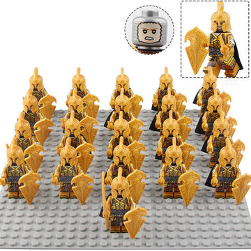 LOTR Last Alliance Elven Shield Warriors Elf Army Custom Brick Compatible Minifigure Set 21Pcs