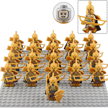 The Lord of the Rings Elven Archers Middle Earth Elf Warrior Army Custom Brick Compatible Minifigure Set 21Pcs