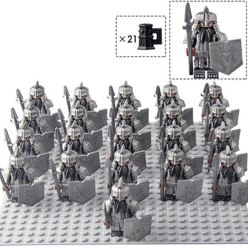 LOTR The Hobbit Dwarf Warriors Middle Earth Dwarf Army Custom Brick Compatible Minifigure Set 21Pcs