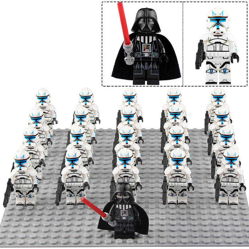 Captain Rex CT-7567 Phase 2 501st Legion Star Wars The Clone Wars 21Pcs Custom Brick Compatible Minifigure Set