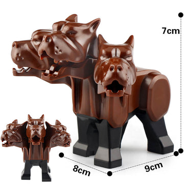 Harry Potter Sorcerers Stone Fluffy Three Headed Dog Cerberus Custom Brick Compatible Creature Figure Toy