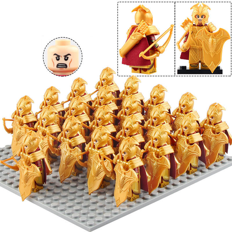 LOTR Rivendell Golden Elf Warriors Custom Brick Compatible Minifigure Set 21Pcs