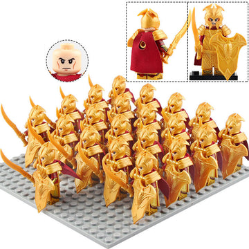 LOTR Rivendell Golden Elf Sword Legion Middle Earth Army Custom Brick Compatible Minifigure Set 21Pcs