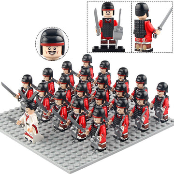 Ancient China Han Dynasty Imperial Infantry Soldiers Army Custom Brick Compatible Minifigure Set 21Pcs