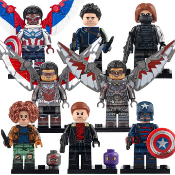 Captain America Sam Wilson Karli Morgenthau Baron Zemo John Walker MCU The Falcon and The Winter Soldier (2021) Custom Brick Based Minifigure Toy