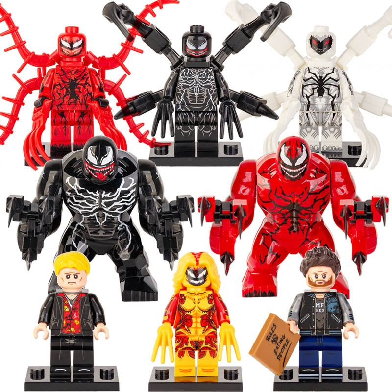 Carnage Cletus Kasady Eddie Brock Venom Anti-Venom Scream MCU Super Heroes Custom Brick Compatible Minifigure Toy