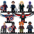 Sam Wilson Power Broker Zemo U.S. Agent Batroc Battlestar MCU The Falcon and The Winter Soldier 2021 Custom Brick Based Minifigure Toy