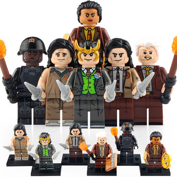 Hunter B-15 Mobius M. Mobius Ravonna Renslayer Loki Time Variance Authority MCU Loki (2021) Custom Brick Compatible Minifigure Toy