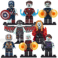 Captain America Iron Man Falcon Strange Scarlet Witch Wasp Wong Hawkeye Marvel Zombies Custom Brick Compatible Minifigure Toy