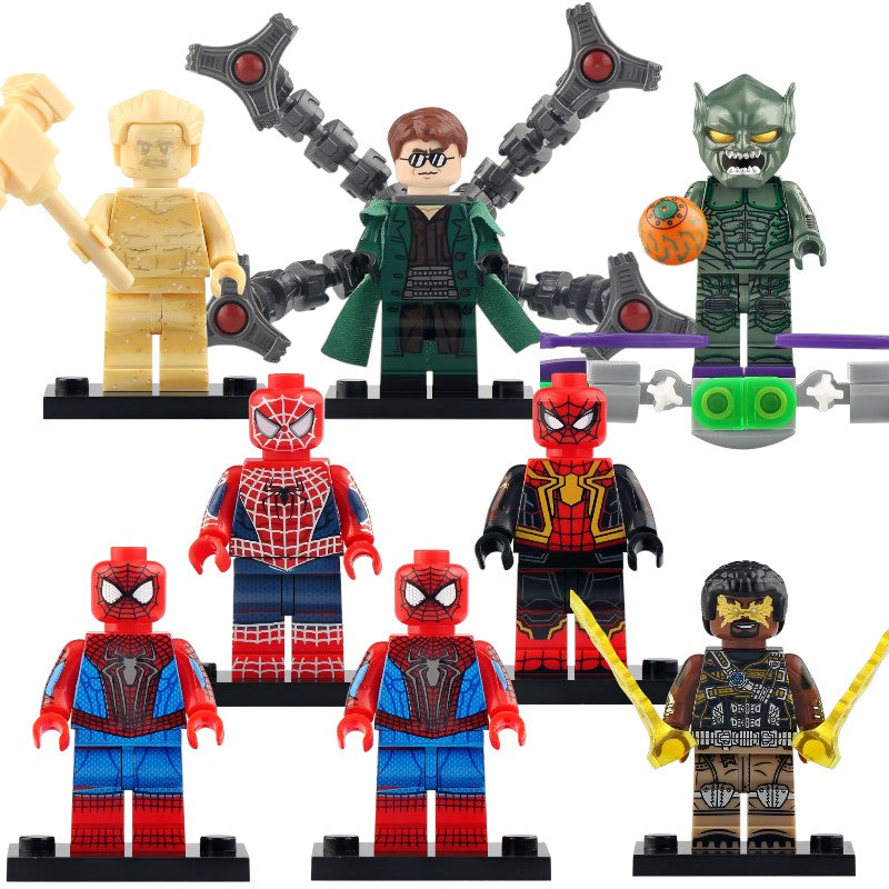 Doctor Octopus Electro Green Goblin Sandman MCU Spider-Man No Way Home (2021) Custom Brick Compatible Minifigure Toy